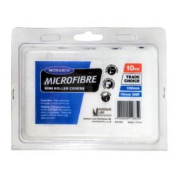 Monarch Microfibre Mini Roller Cover - 10mm Nap - 10PK